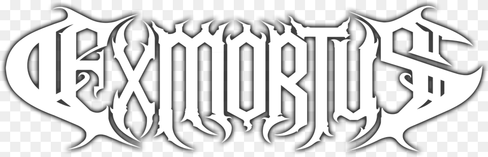 Exmortus Has Been Around Since 2002 And They39re About Exmortus Logo, Calligraphy, Handwriting, Text, Stencil Free Png