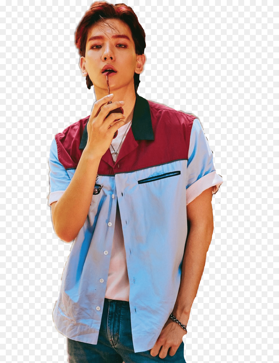 Exo Baekhyun Baekhyun Sticker Download Baekhyun Exo, Blouse, Clothing, Face, Head Png