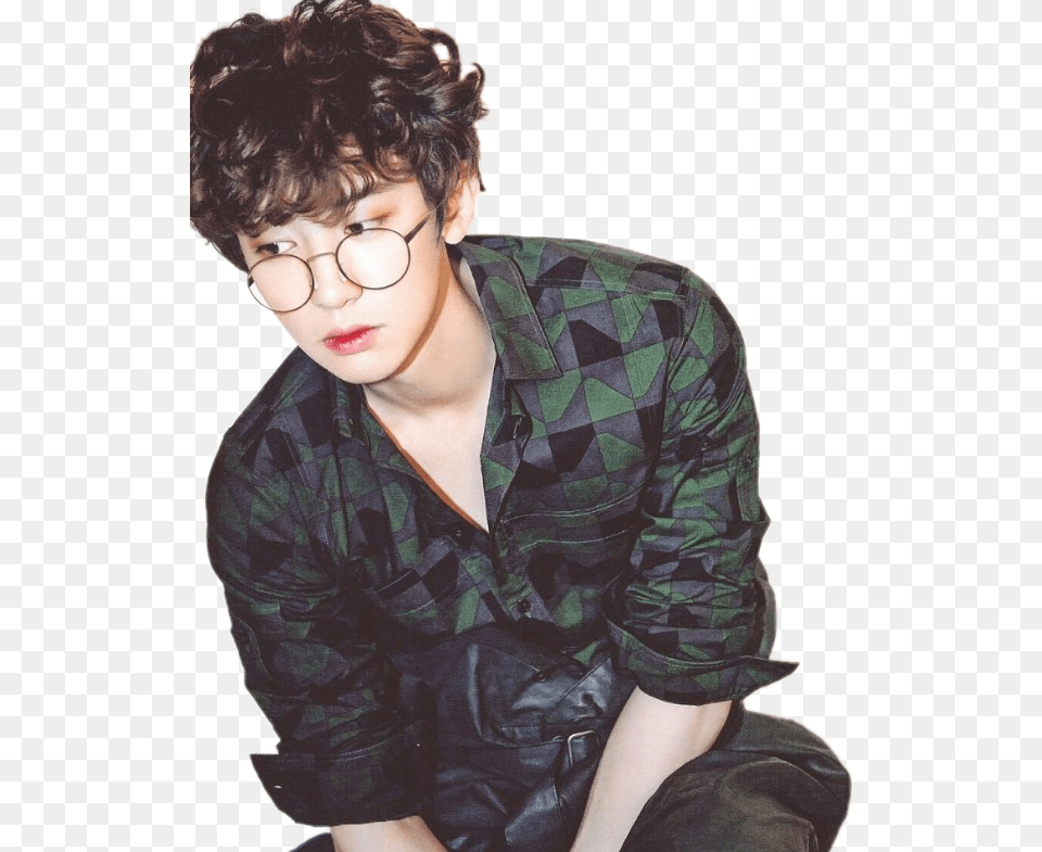 Exo Chanyeol Exochanyeol Exobaekhyun Exosehun Park Chanyeol With Glasses, Accessories, Photography, Person, Head Free Transparent Png