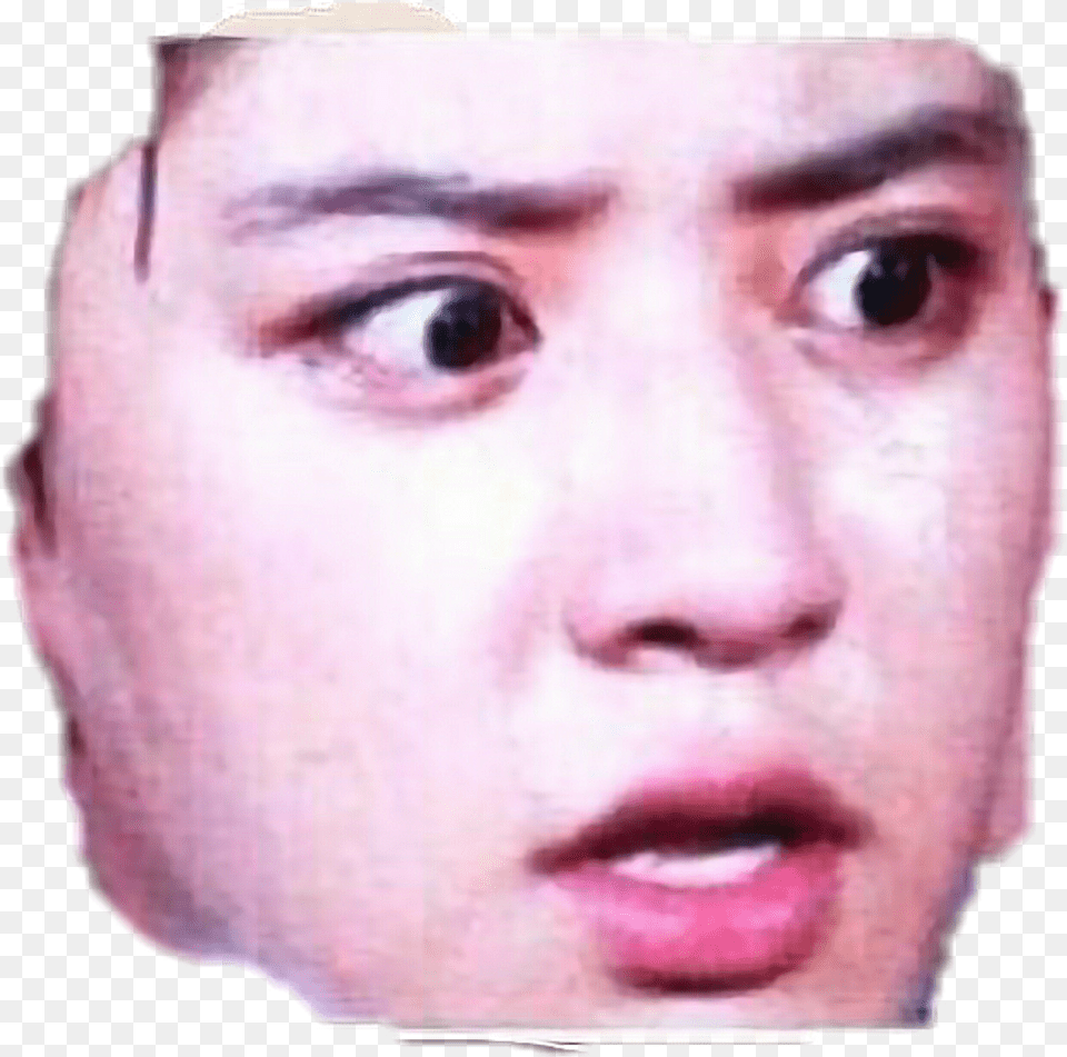 Exo Chanyeol Exochanyeol Exoderp Derp Lolfreetoedit Exo Meme Chanyeol, Face, Head, Person, Photography Free Png