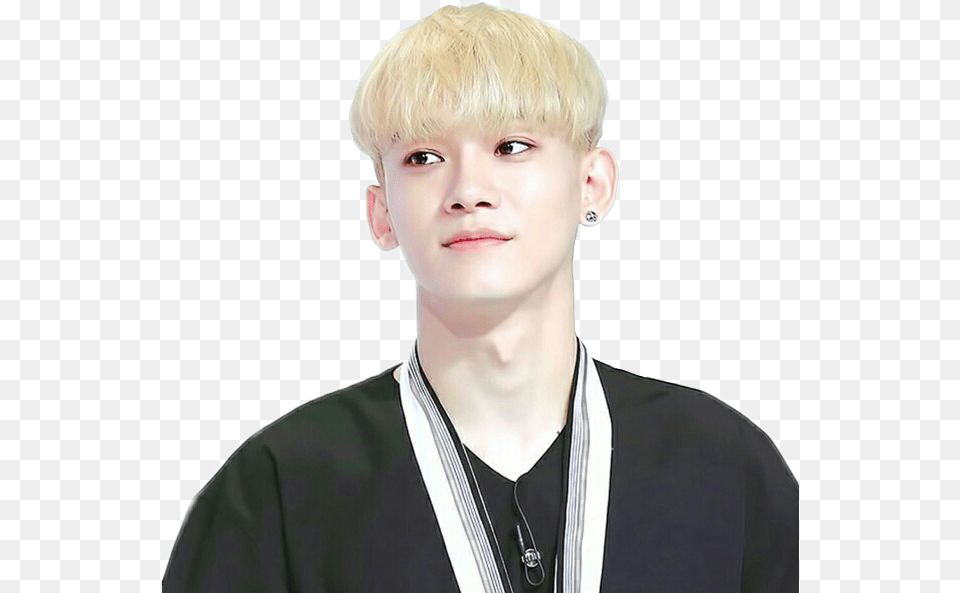 Exo Chen Exo Chen Blonde Hair, Person, Neck, Male, Head Free Png Download