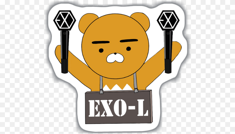 Exo Kpop And Sticker Image Exo Stickers, Light, Animal, Bear, Mammal Free Png