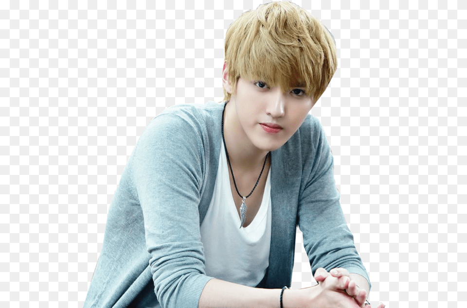 Exo Kris No Background, Blonde, Person, Hair, Accessories Free Png