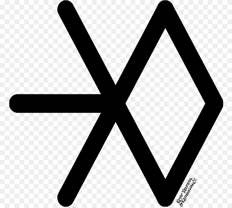 Exo Logo Miracles In December, Gray Png Image
