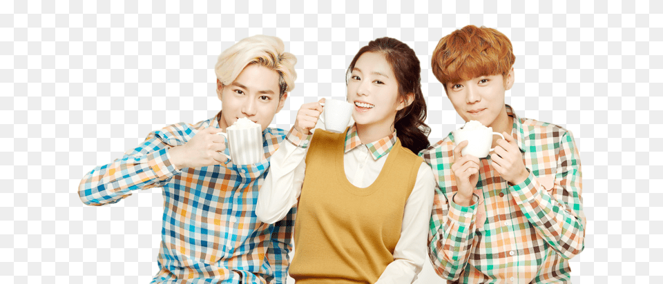 Exo Luhan And Suho Image Suho And Irene Edit, Cup, Boy, Eating, Food Free Transparent Png