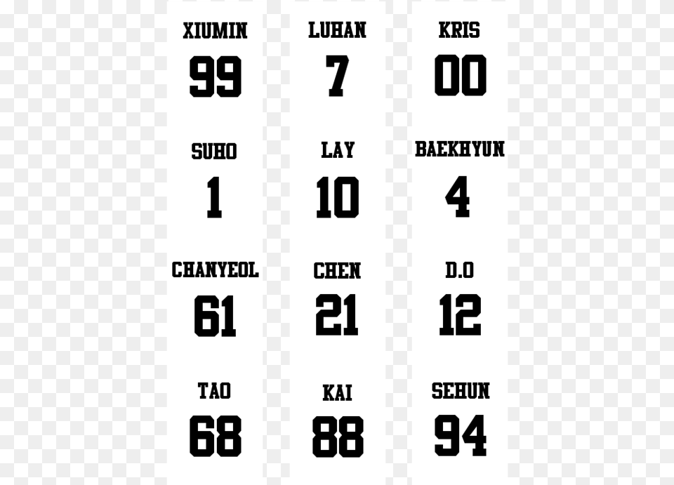 Exo Number, Text, Scoreboard, Symbol Png