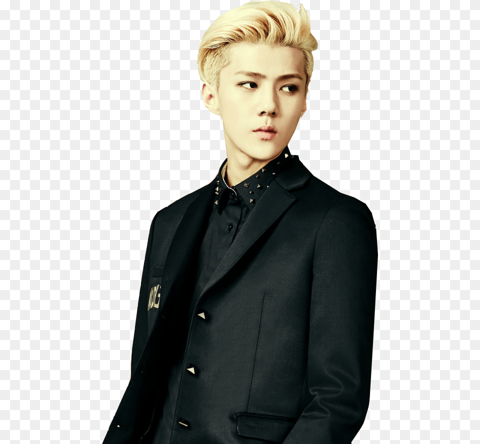 Exo Sehun Exo Sehun Blonde Hair, Person, Man, Male, Adult Png Image