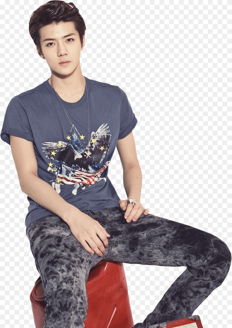 Exo Sehun Sehun Growl, T-shirt, Clothing, Pants, Teen Png Image