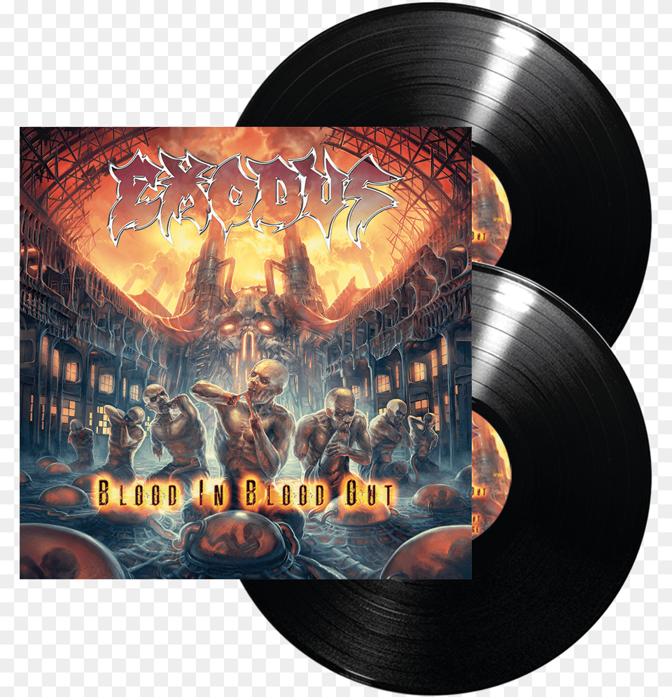 Exodus Blood In Blood Out Album Cover, Advertisement, Adult, Person, Man Png