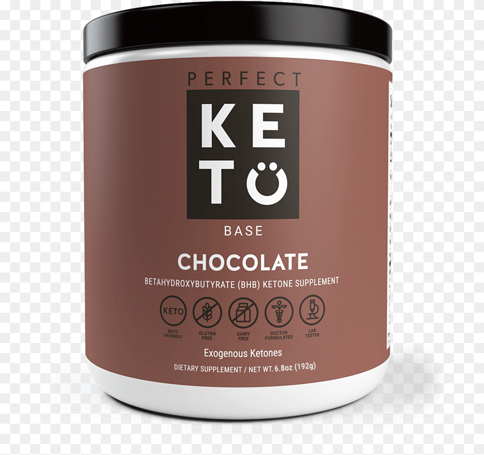 Exogenous Ketone Base Perfect Keto Chocolate Sea Salt, Cup, Tin, Can, Food Png Image
