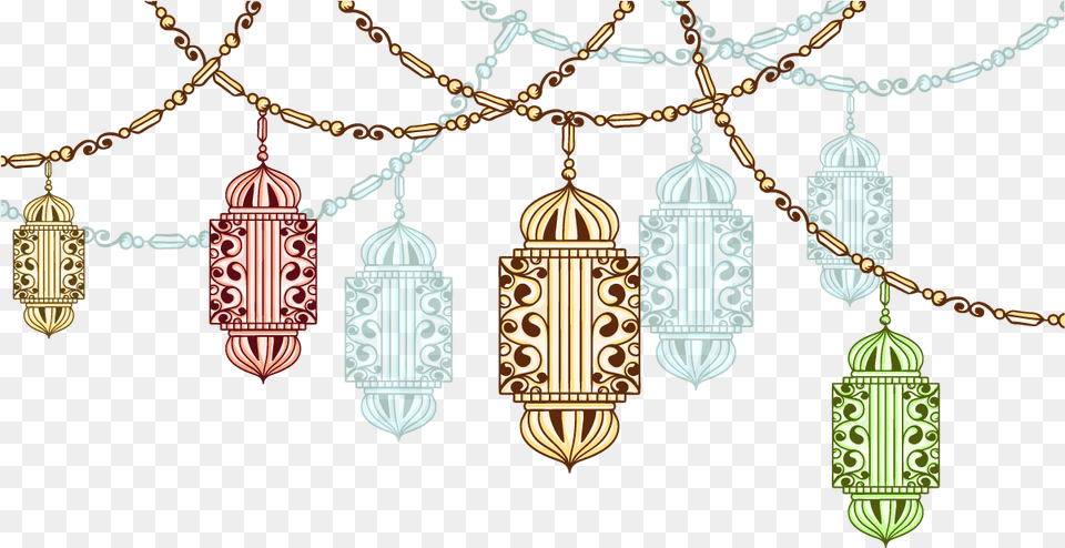 Exotic Fasting Chandeliers Ramadan Vector In Drawing First Jumma Of Ramadan, Accessories, Jewelry, Necklace, Chandelier Free Png