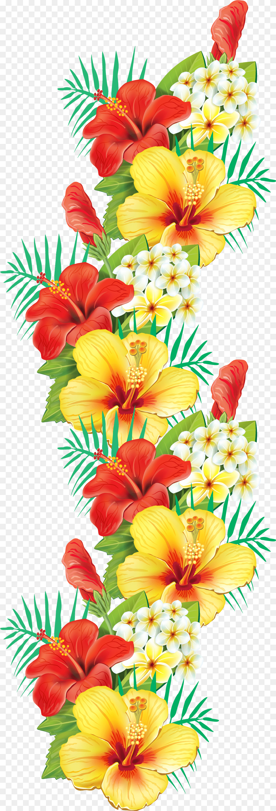 Exotic Flowers Decor Transparent Background Tropical Flowers, Flower, Flower Arrangement, Plant, Accessories Png Image