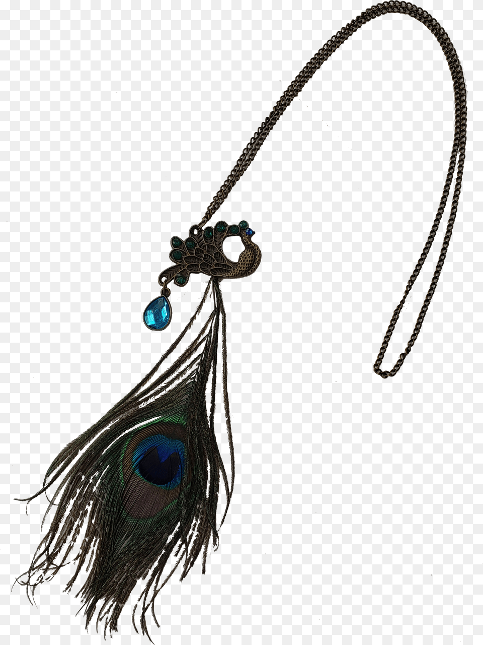 Exotica Peacock Feather Necklace Necklace, Accessories, Earring, Jewelry, Gemstone Free Png Download