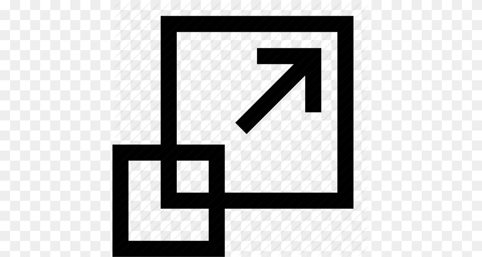 Expand Reshape Scale Scaletool Scaling Tool Icon, Architecture, Building, Number, Symbol Png Image