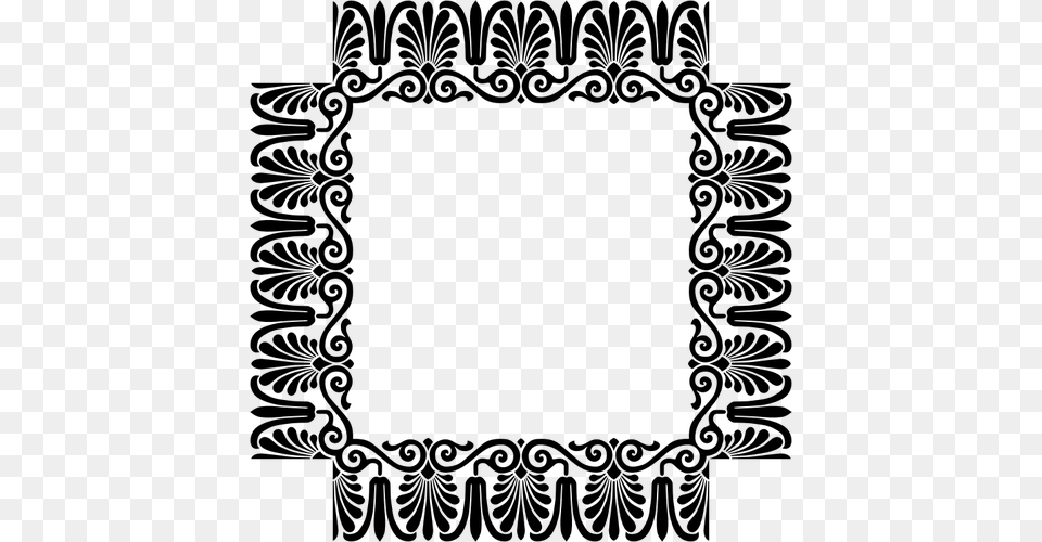 Expanded Victorian Frame, Gray Png Image