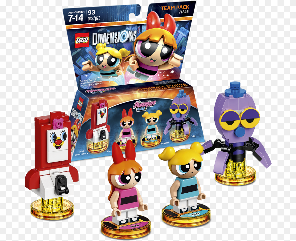 Expansionpack Na Powerpuffgirls Teampack 1 Lego Dimensions Powerpuff Girls, Toy, Baby, Person, Figurine Png