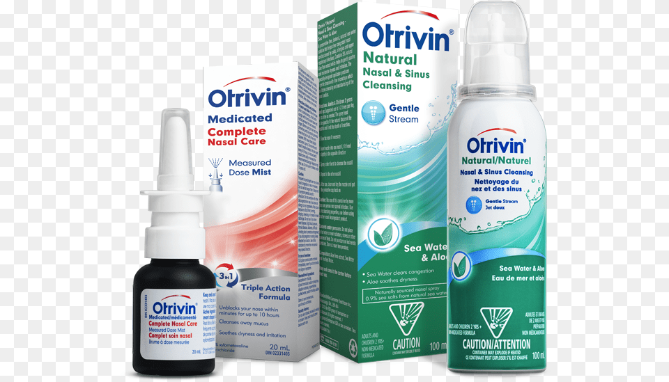 Experience Better Breathing With Otrivin Nasal Spray Natural Nasal Decongestant, Bottle, Lotion, Cosmetics Free Transparent Png