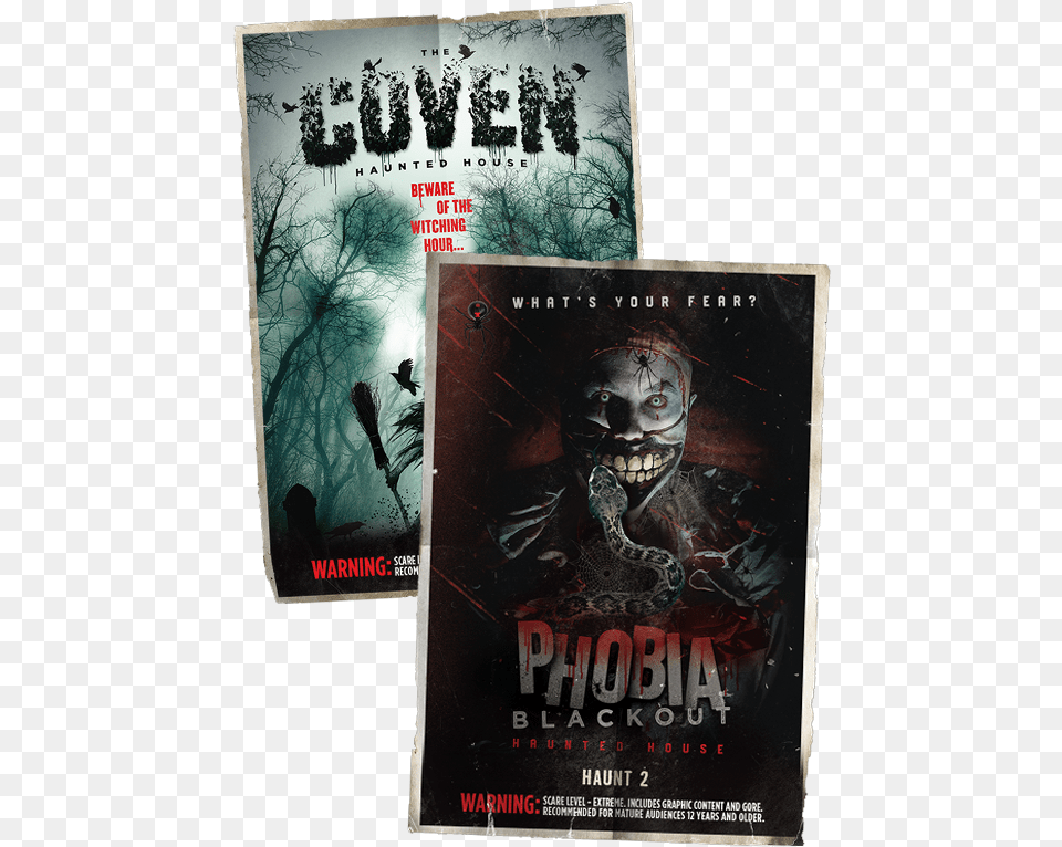 Experience Both Haunted Houses And Save Spooktober Phobia, Advertisement, Poster, Publication, Book Free Png