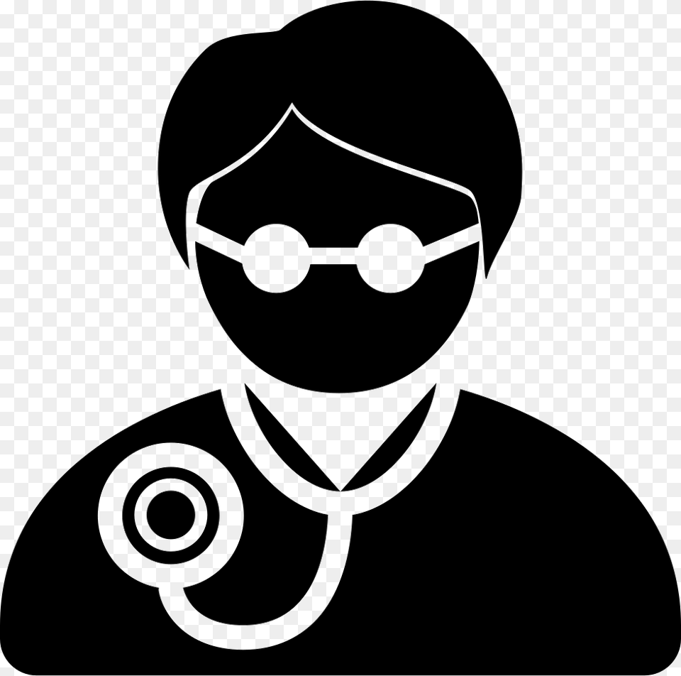 Expert Doctor Comments Diagnosis Icon, Stencil, Person Png