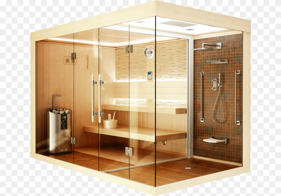 Expertly Crafted Bespoke Home Saunas Sauna, Indoors, Bathroom, Room, Shower Png Image