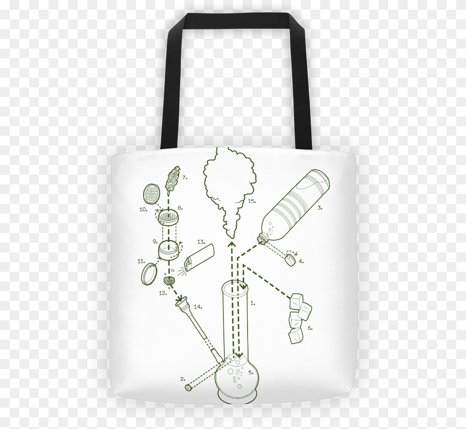 Exploded Bong Tote Bag Life Is A Beautiful Journey Enjoy The Ride, Accessories, Handbag, Purse, Tote Bag Free Png