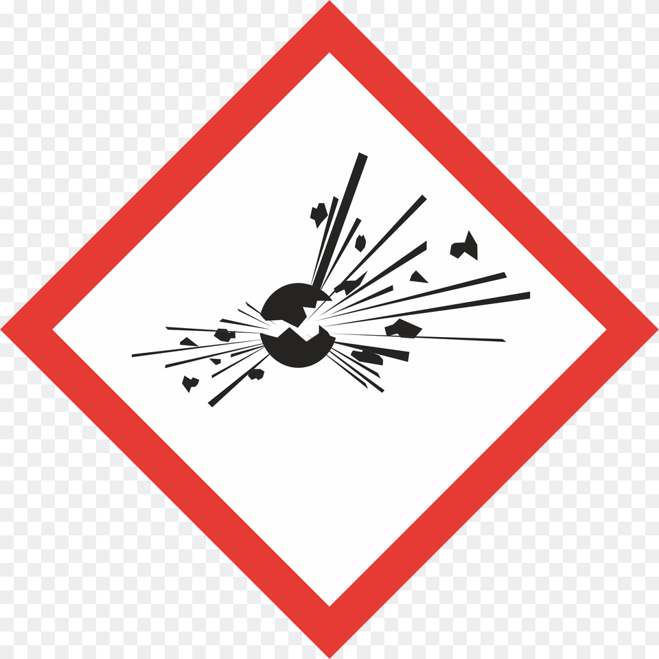 Exploding Bomb Ghs Pictograms Explosive, Sign, Symbol, Road Sign Free Png