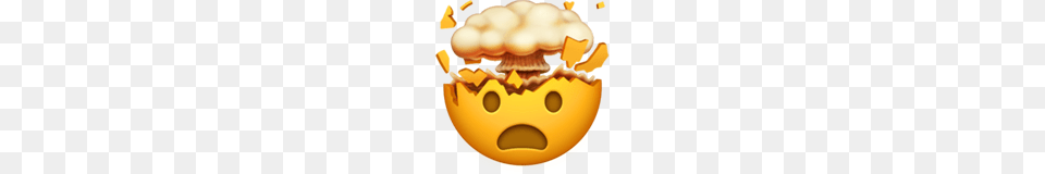 Exploding Head Emoji On Apple Ios, Birthday Cake, Food, Dessert, Cream Png Image