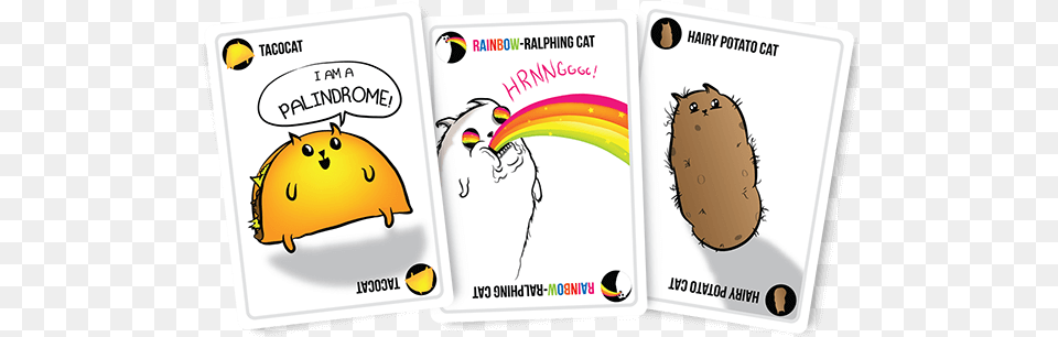 Exploding Kittens A Card Game For People Who Are Into Exploding Kittens Cards, Book, Publication, Text, Lunch Png