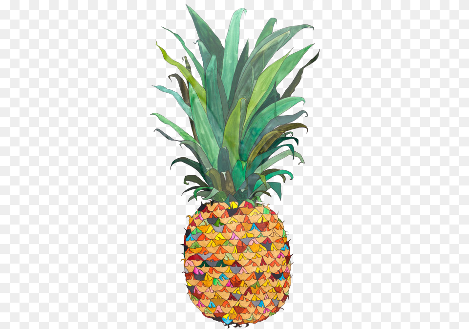 Explore Pineapple Print Pineapple Pattern And More Pineapple Drawing, Food, Fruit, Plant, Produce Free Png Download