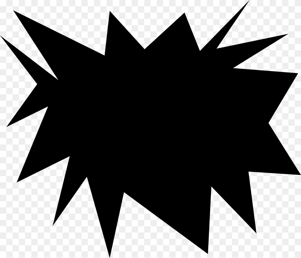 Explosion Clipart Shape, Gray Free Transparent Png