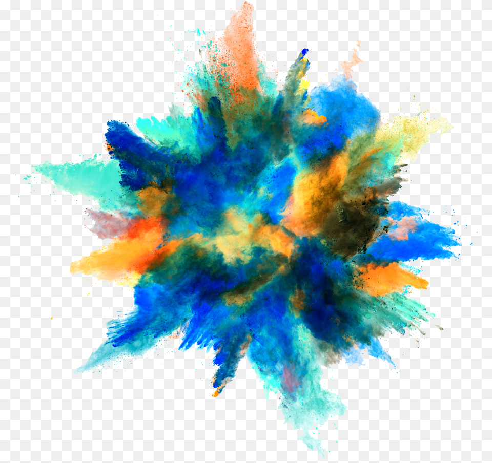 Explosion Color Powder Dust, Accessories, Pattern, Fractal, Ornament Free Png Download