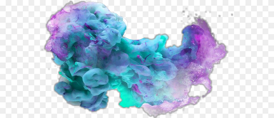 Explosion De Colores Blue And Purple Smoke, Mineral, Crystal, Quartz, Accessories Png Image
