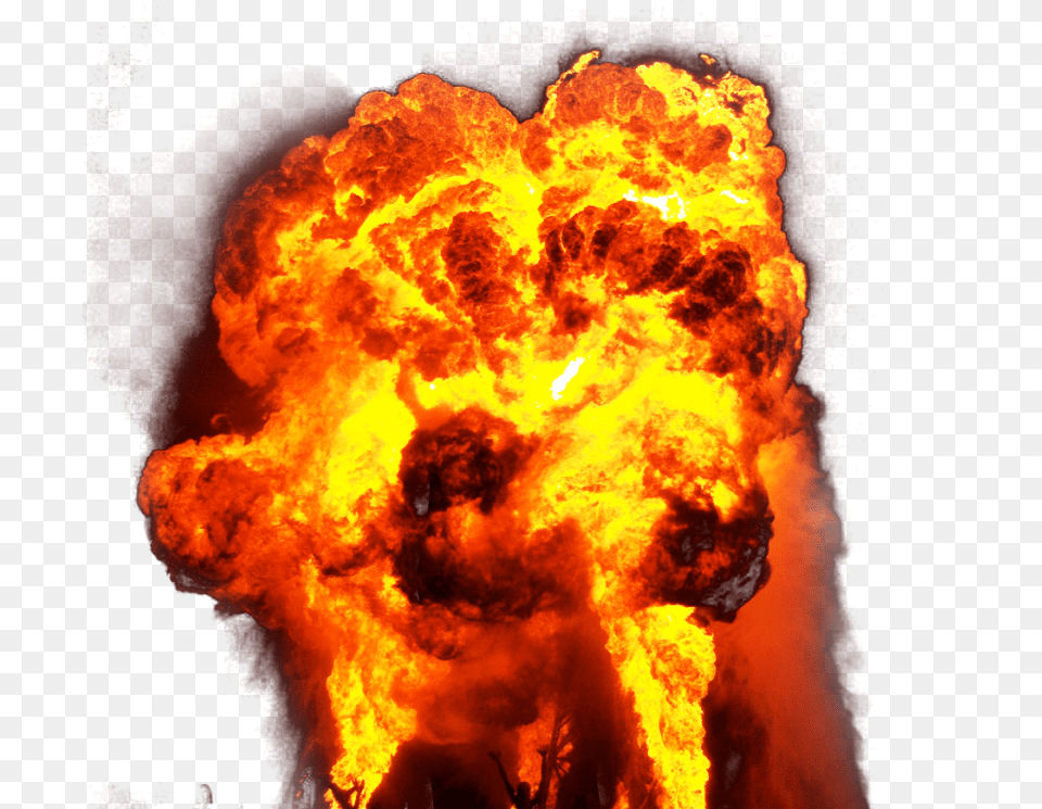 Explosion Fire Flame Mushroom Cloud, Mountain, Nature, Outdoors, Volcano Free Png