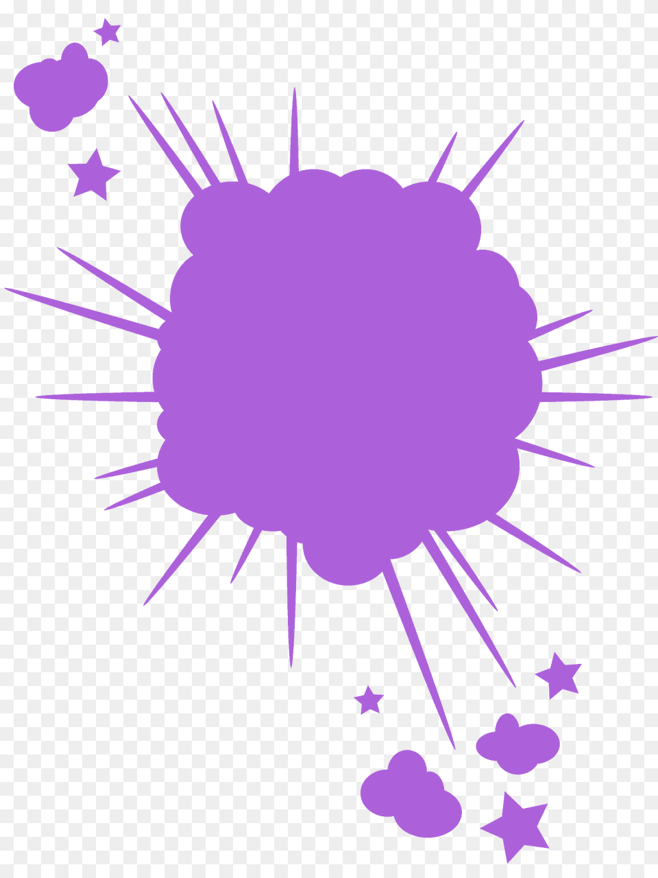 Explosion Silhouette, Purple, Flower, Plant, Art Png Image