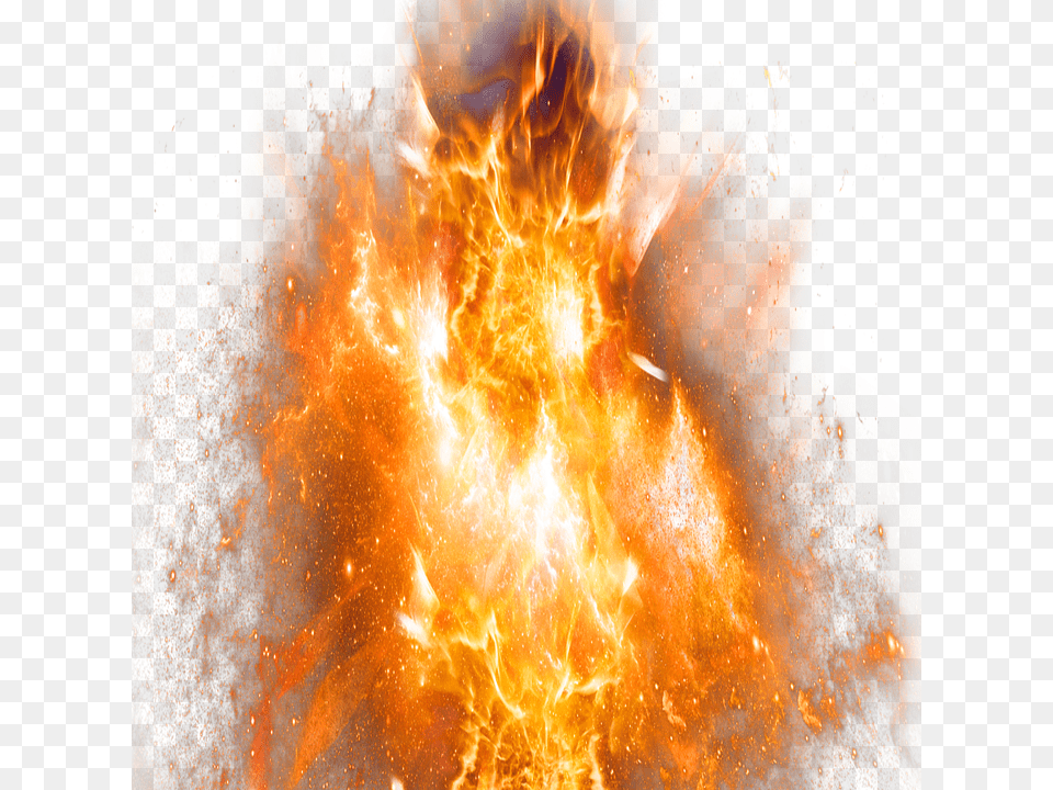 Explosive Fire Bomb Fire Explosion On Transparent Background, Bonfire, Flame, Flare, Light Png