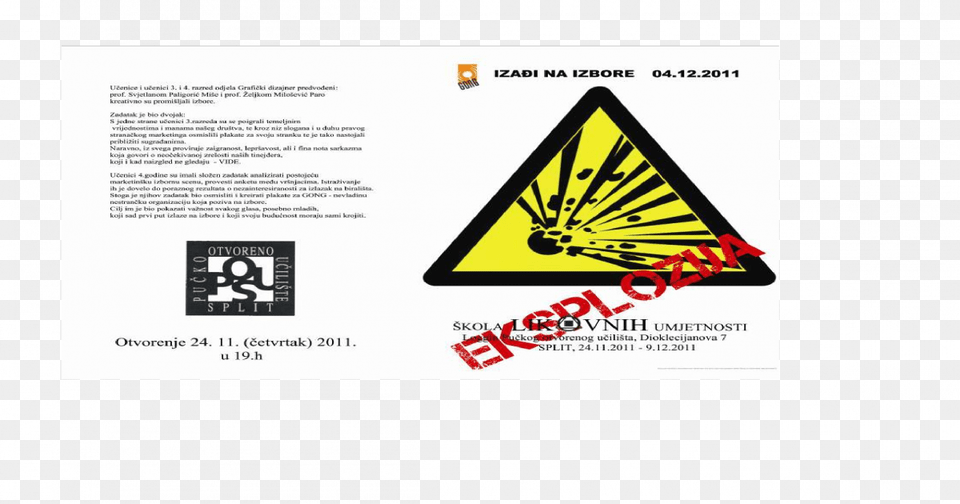 Explosive Sign, Advertisement, Poster, Road Sign, Symbol Free Png Download