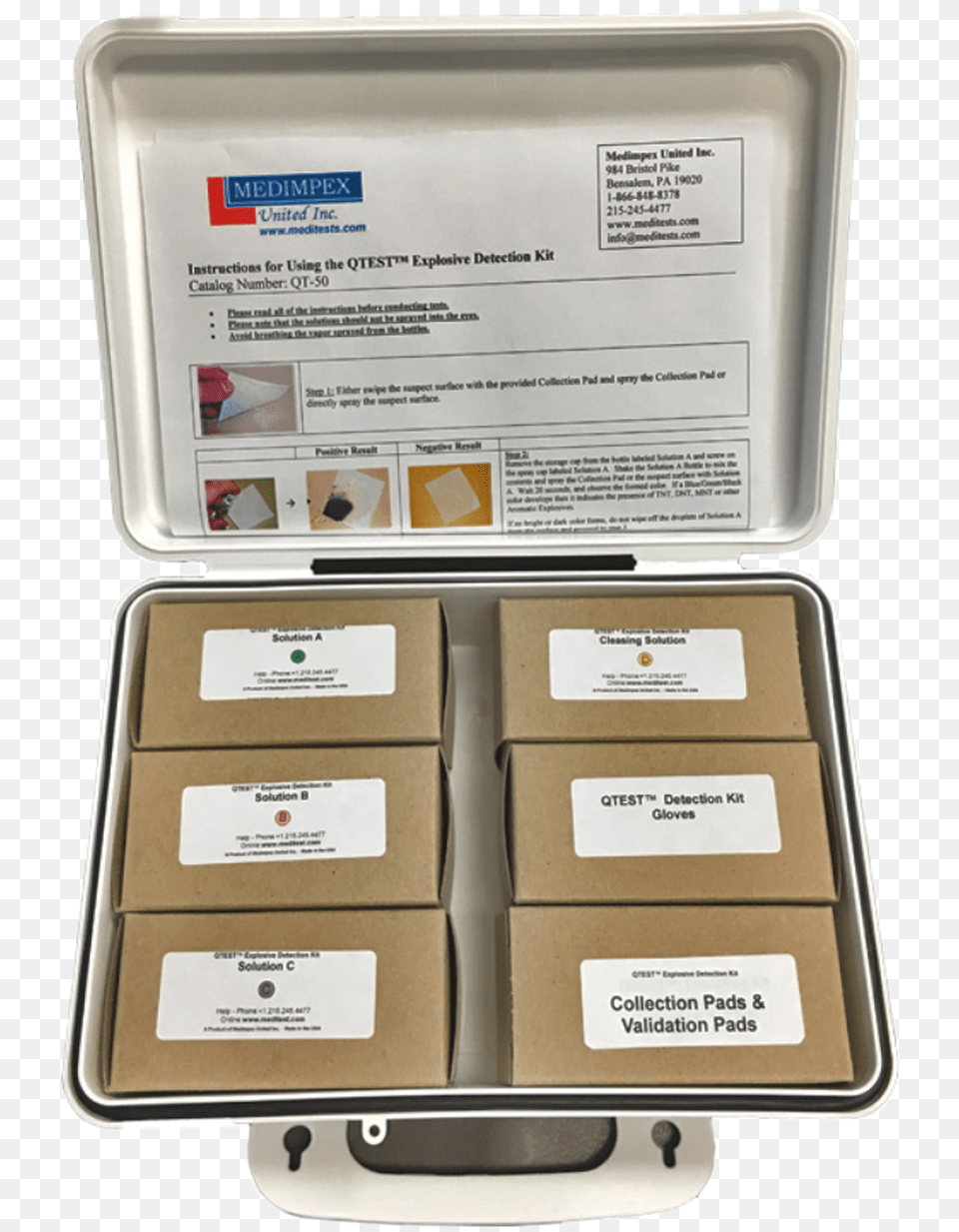 Explosives Detection Identification Kit, Box, Text, Cardboard, Carton Png Image