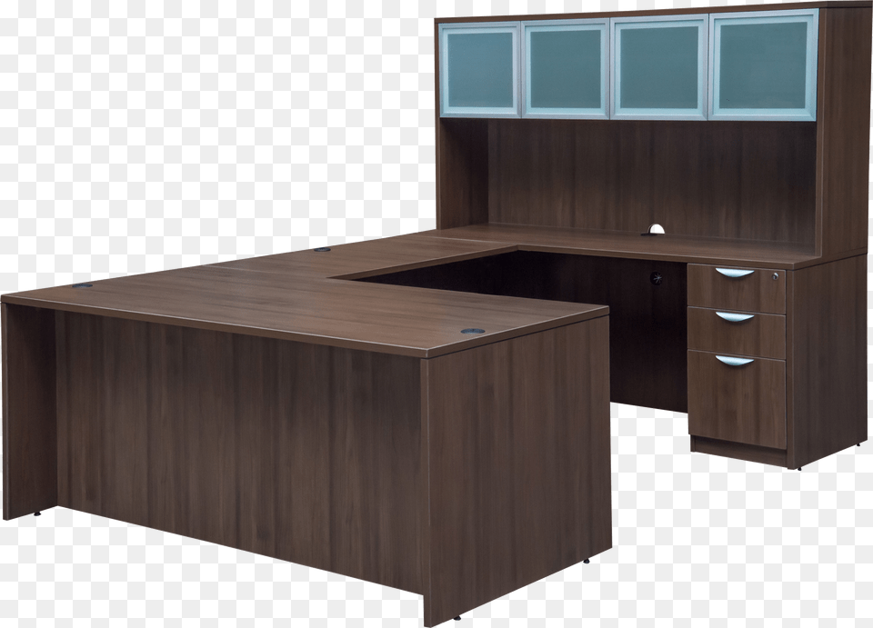 Express Laminate Desks El Classic With Perimeter Laminate Desk, Cabinet, Furniture, Table, Reception Png