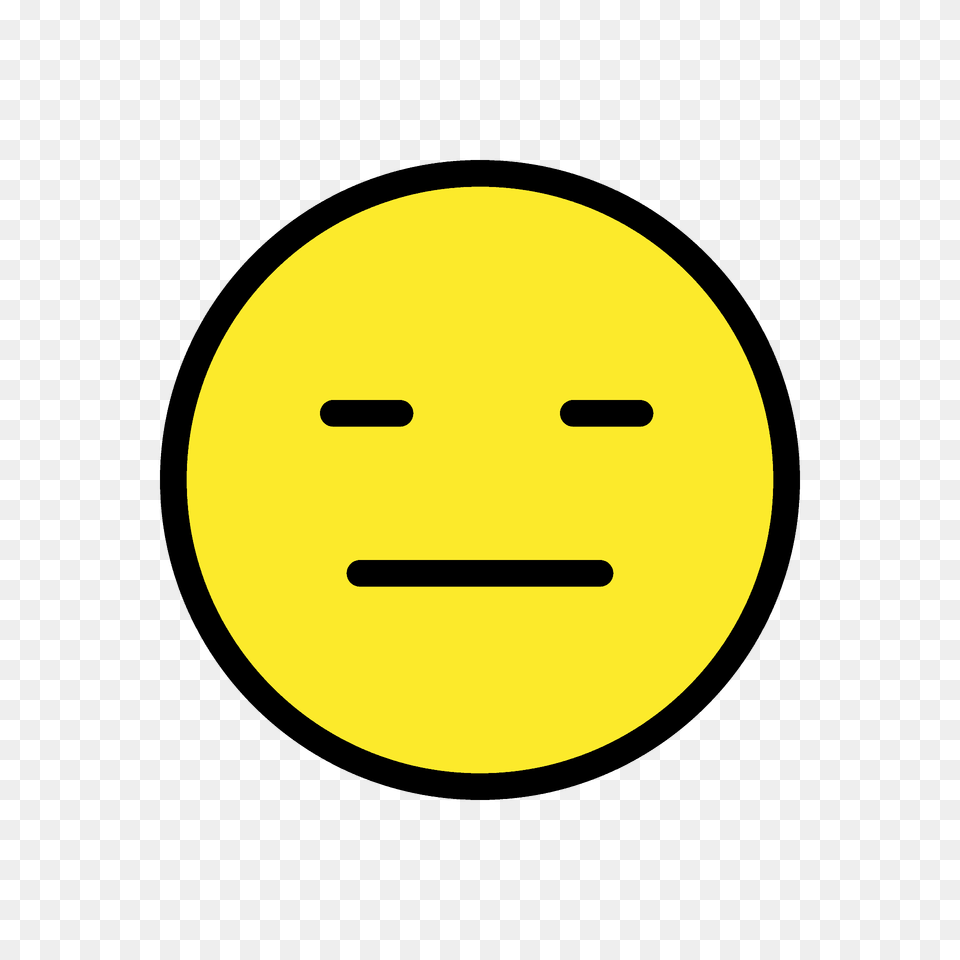 Expressionless Face Emoji Clipart, Sign, Symbol, Road Sign, Astronomy Free Png Download