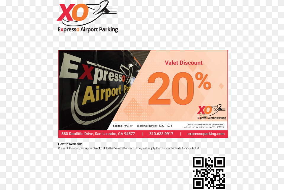 Expresso Parking Valet Coupon, Advertisement, Poster, Qr Code, Text Png Image