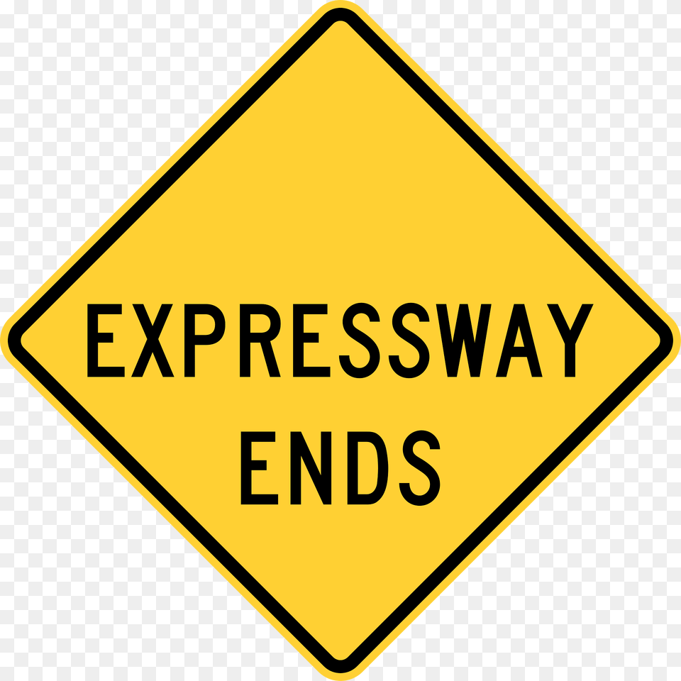 Expressway Ends Clipart, Sign, Symbol, Road Sign Free Png Download