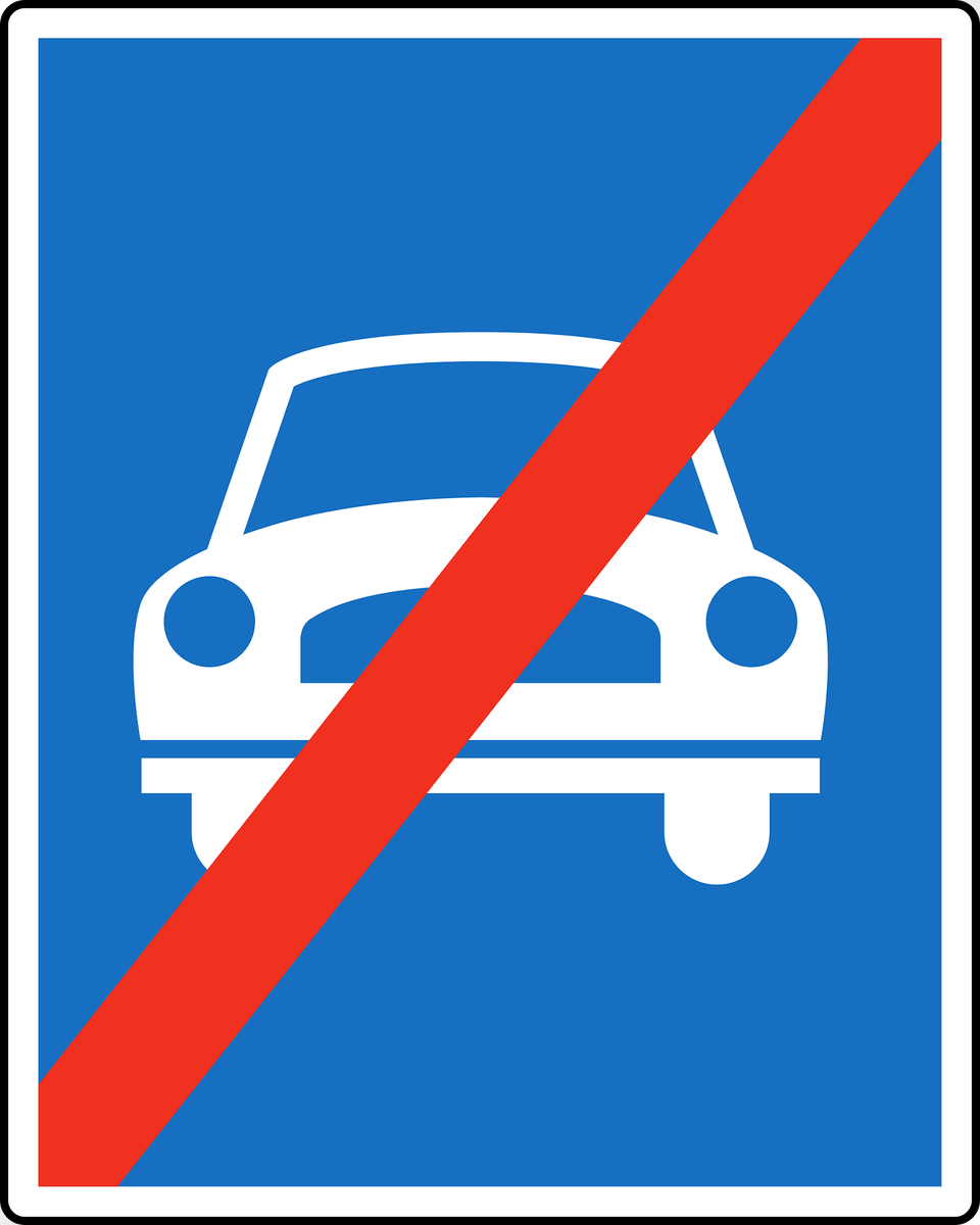 Expressway Ends Sign In Austria Clipart, Car, Coupe, Sports Car, Transportation Png