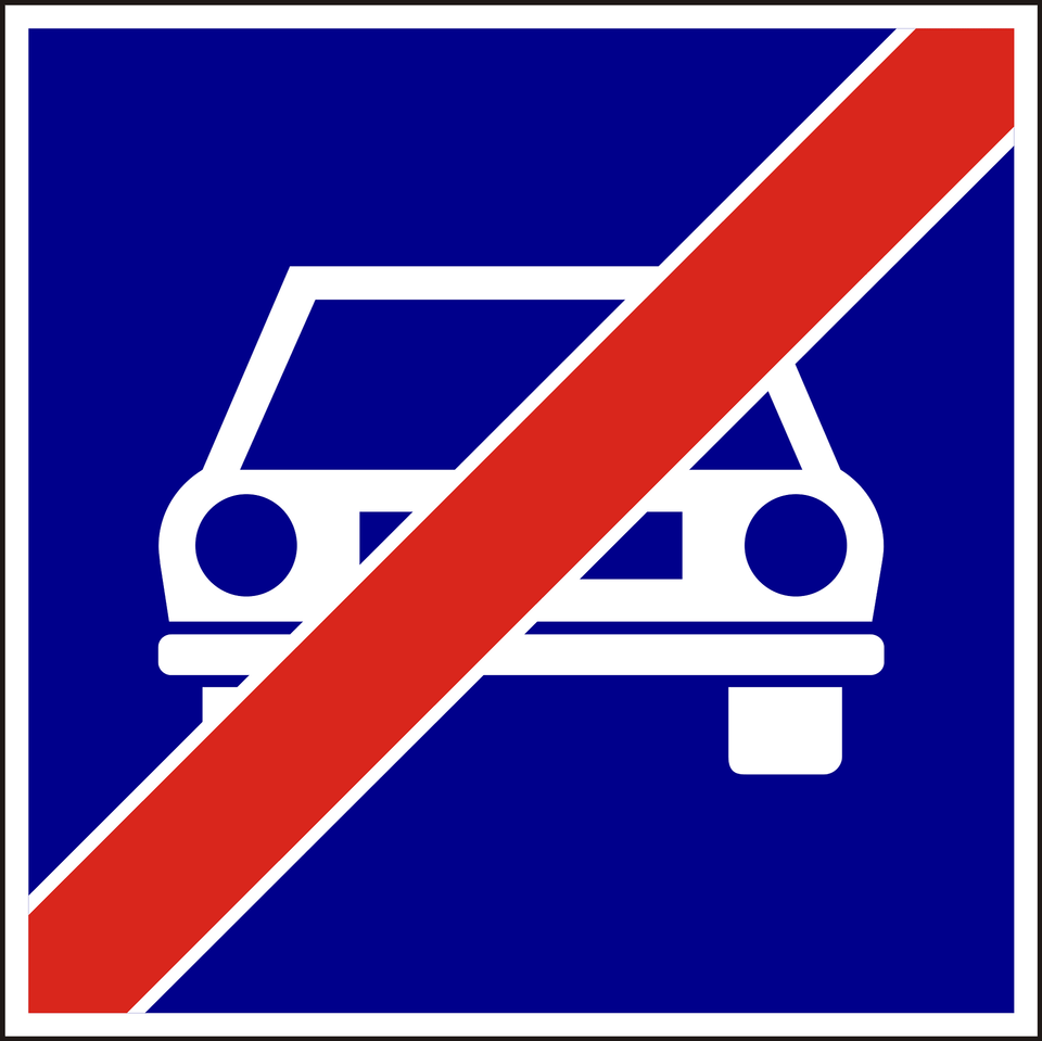 Expressway Ends Sign In Hungary Clipart, Symbol Png Image