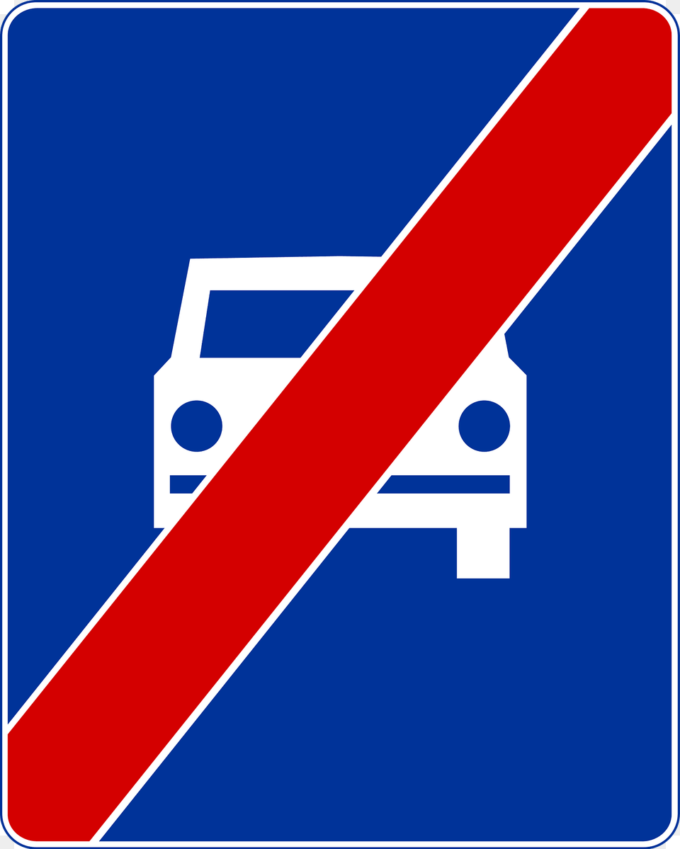 Expressway Ends Sign In Poland Clipart, Symbol, Road Sign Free Png