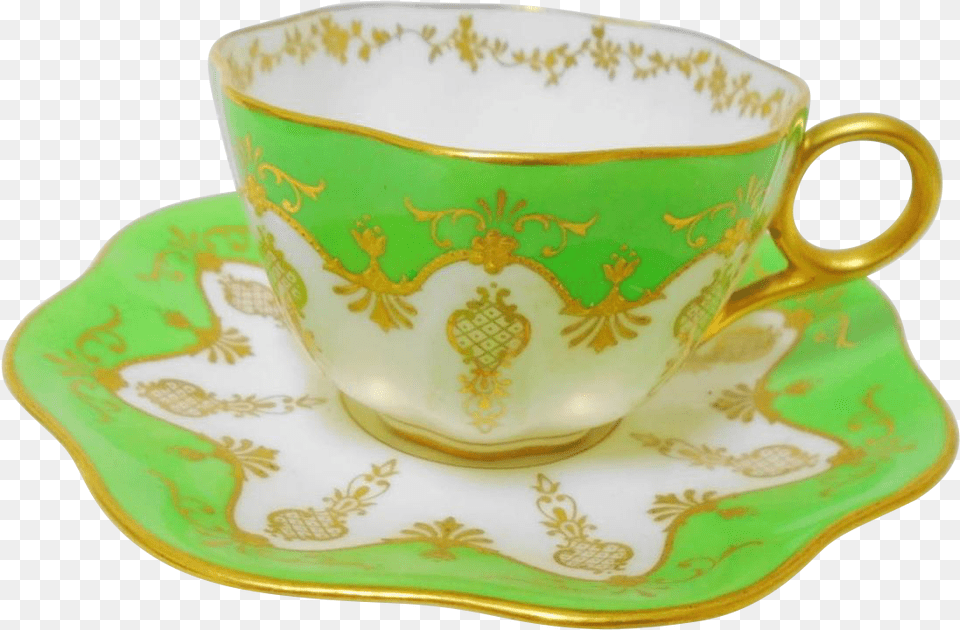 Exquisite Vintage Tea Cup And Saucer Saucer, Art, Porcelain, Pottery Free Png Download