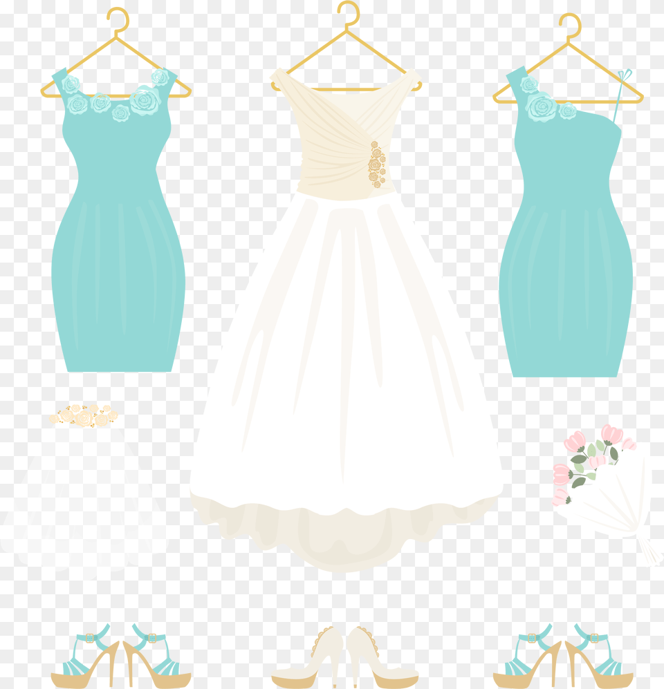 Exquisite Wedding Dress Clipart, Clothing, Evening Dress, Formal Wear, Fashion Free Png Download