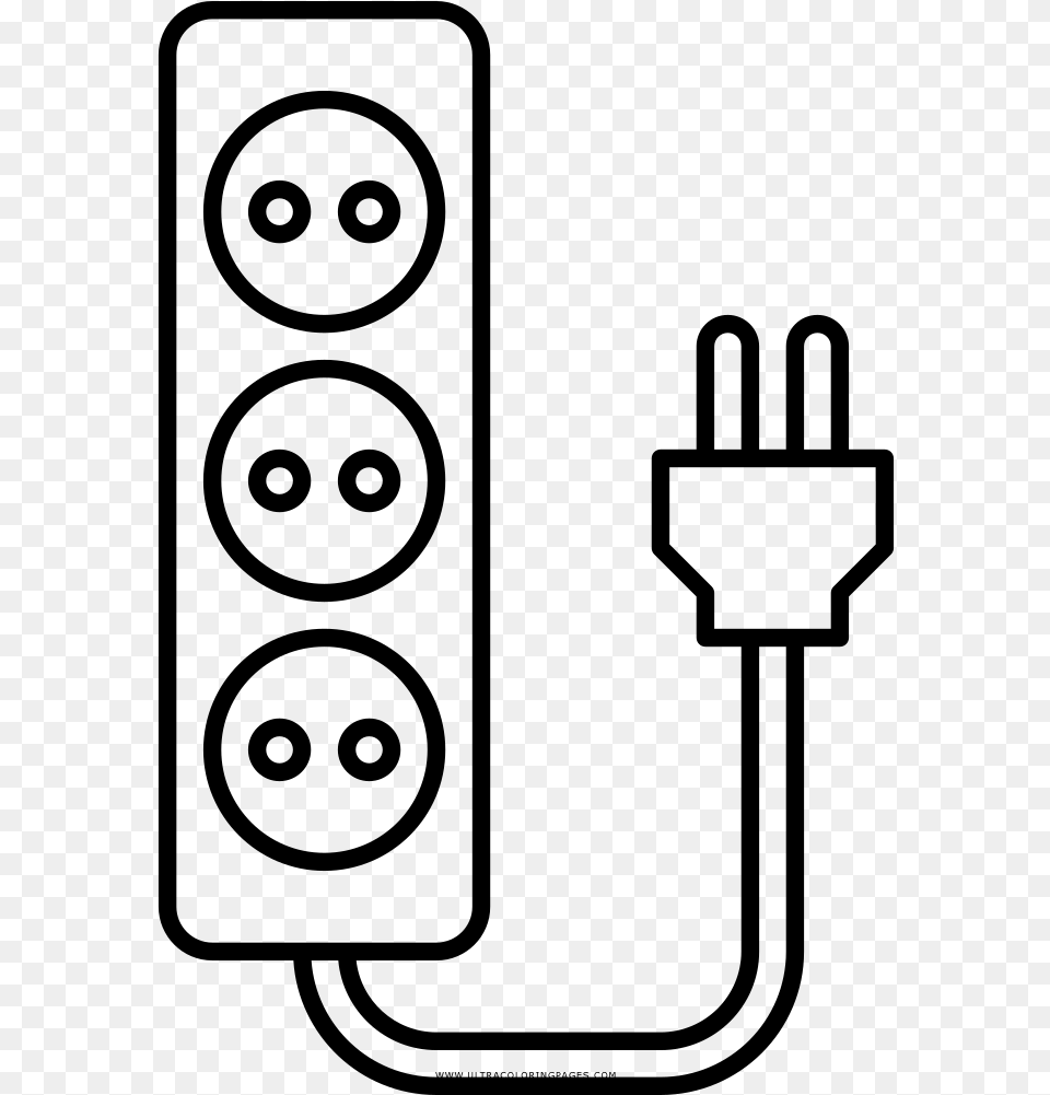 Extension Cord Coloring, Gray Png Image