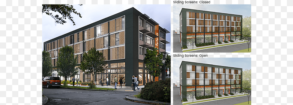 Exterior Screens On Pax Futura39s Western Facade Allow Passive Apartment Building, Apartment Building, Urban, Street, Road Free Transparent Png