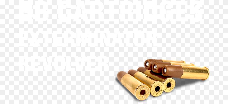 Exterminator Bb Revolver Cartridges Bullet, Ammunition, Weapon, Firearm Free Png