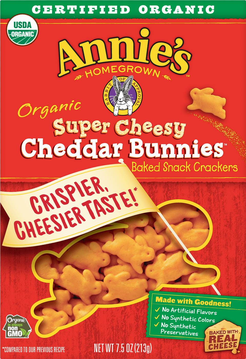Extra Cheesy Cheddar Snack Crackers Cheddar Annie39s Cheddar Bunnies, Advertisement, Food, Macaroni, Pasta Free Transparent Png